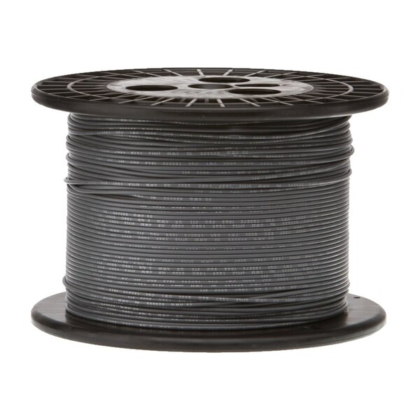 18 AWG Gauge UL1061 Stranded Hook Up Wire, 300V, 0068 Diameter, Gray, 1000 ft Length