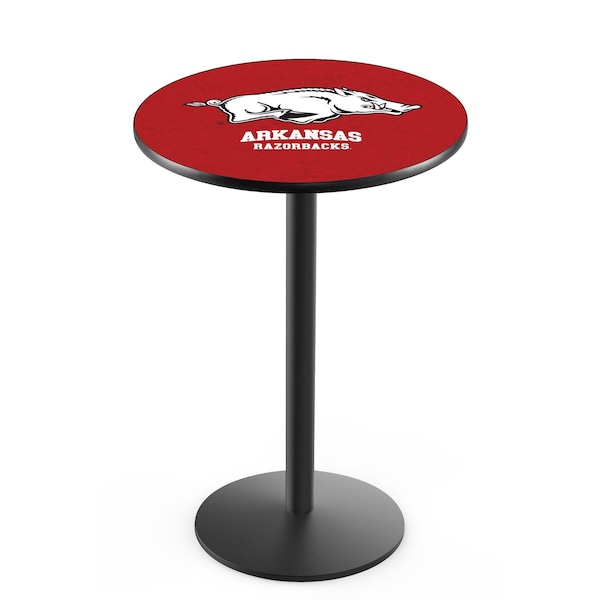 42" Blk Wrinkle Arkansas Pub Table, 36" dia. Top