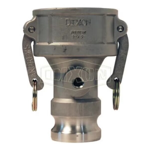 Type DA Cam and Groove Coupler with Port, 2 x 3 in Nominal, Coupler x Adapter End Style, 316 SS