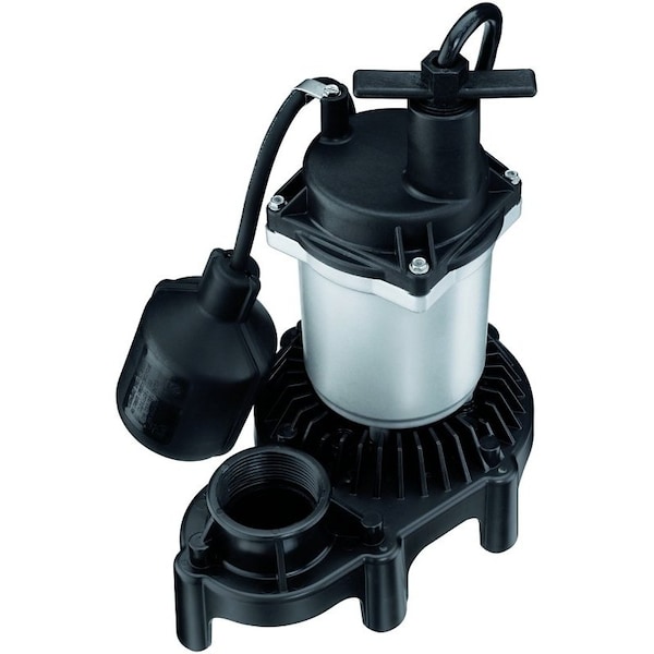 Sta-Rite Simer 2163 Sump Pump, 115 V, 3.9 A, 1-1/4 in Inlet, 1-1/2 in Outlet, 660 gph