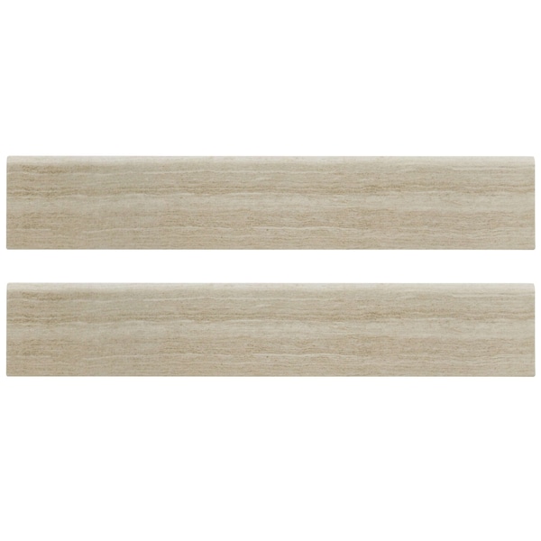 Charisma White 3 In. X 18 In. Porcelain Bullnose Wall Tile, 30PK