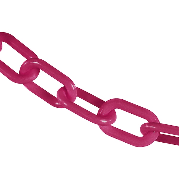 2" x 100' Safety Pink Heavy Duty Plastic Safety Chain