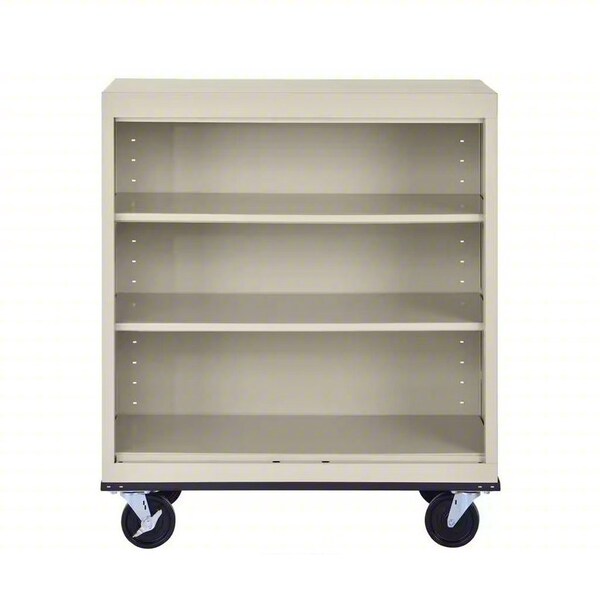 Mobile Bookcase, 42 in H, Putty