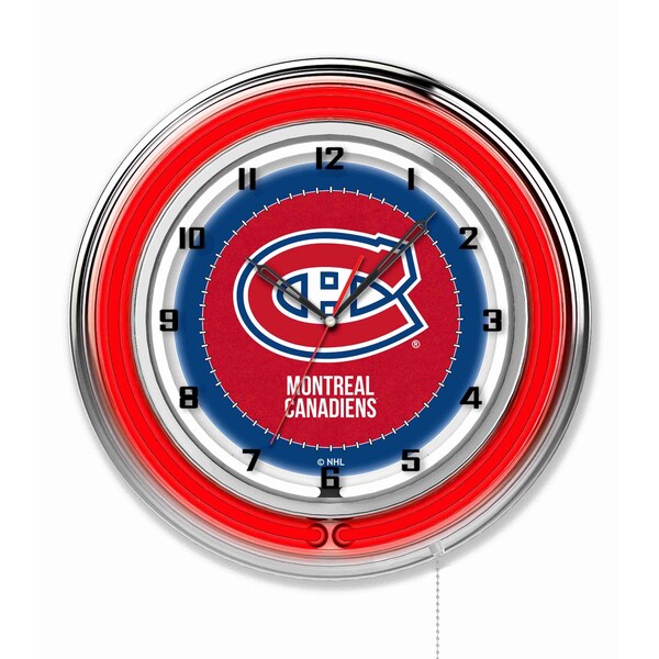 Montreal Canadiens Double Neon 19" Clock, NHL