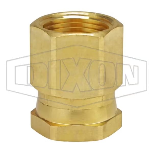 Garden Hose Adapter, 3/4-11-1/2 x 3/4-14, Female Garden Hose Thread Swivel x FNPT, 34 to 195DegF