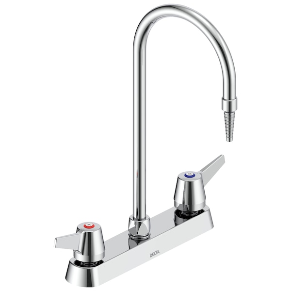 Commercial W67 Series Mixing Faucet: Two Handle 8 In Deck-mount Laboratory Mixing Faucet