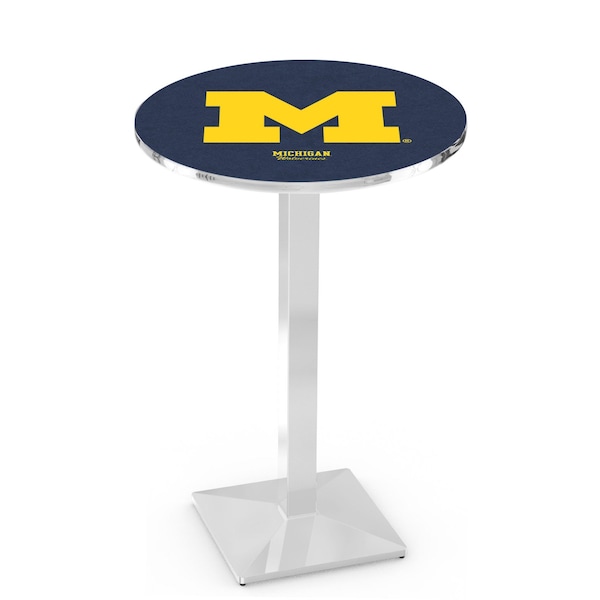 42" Chrome Michigan Pub Table, 36" dia. Top