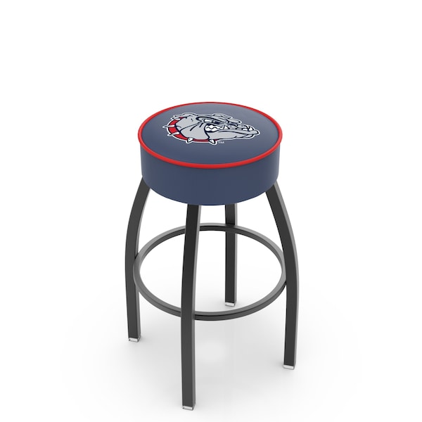 25" 4" Gonzaga Cushion Seat, Blk Wrinkle Base Swivel Bar Stool