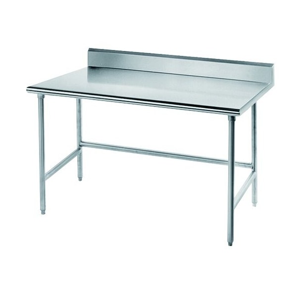 Special Value Work Table 48 in.W x 30 in.D 16 gauge 304 stainless steel top with 5 in.H backsplash