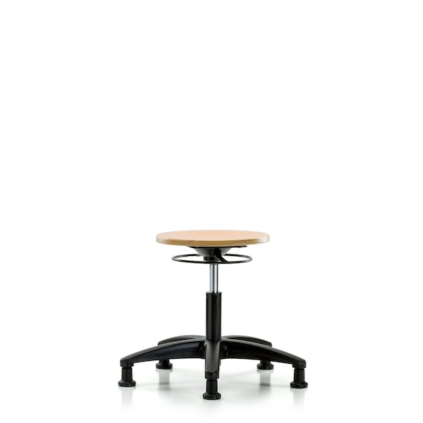 Desk Stool, Wood, Glides