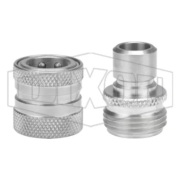 The Right Connection Unvalved Garden Hose Quick-Connect Assembly, 303 SS, Domestic