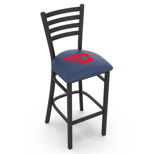 25" Blk Wrinkle University of Dayton Station Counter Stool, Ladder Back
