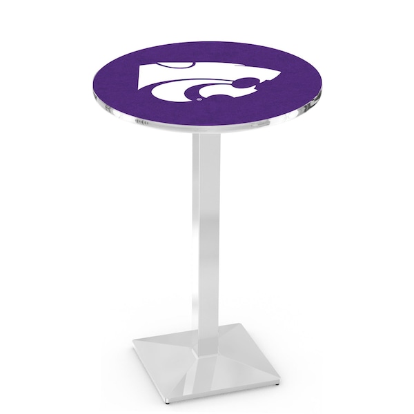 42" Chrome Kansas State Pub Table, 36" dia. Top