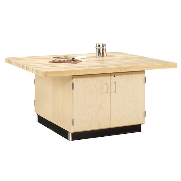 Work Bench With Vise, 64" W, 31-1/4" Height