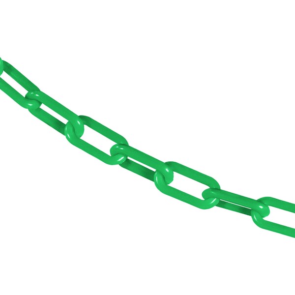 1.5" x 25' Green Plastic Safety Chain