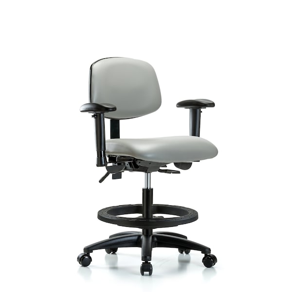 Chair, Vin, Med Bench, Tilt AA BF Cast, Dov, 6-Way Adjustable, 22" to 29" Height, Dove