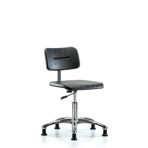 Basic Poly Desk Chair, Chrome, Glides