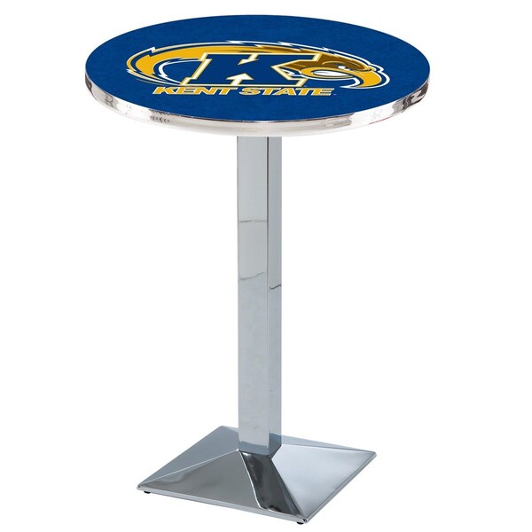 42" Chrome Kent State Pub Table, 36" dia. Top