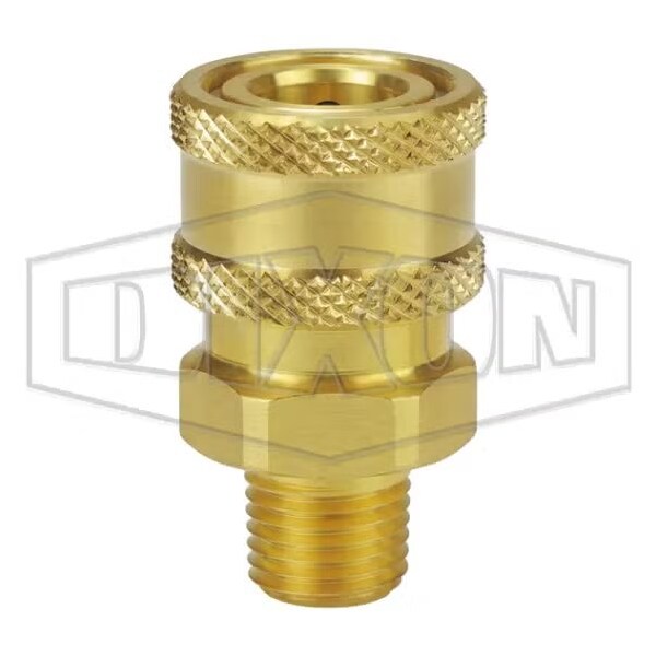 1/4 V COUP, 1/4 M-NPTF BRASS, UNVALVED