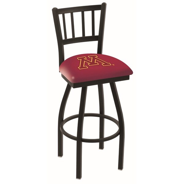 25" Blk Wrinkle Minnesota Swivel Bar Stool, Jailhouse Back