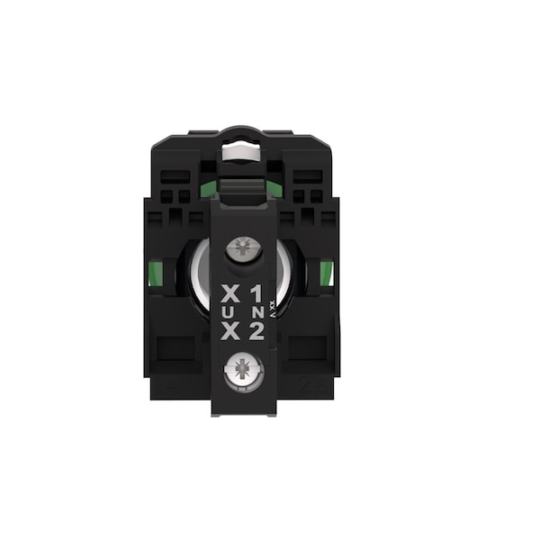 Pilot light, Harmony XB5, grey plastic, white, 22mm, universal LED, plain lens, 230.240V AC