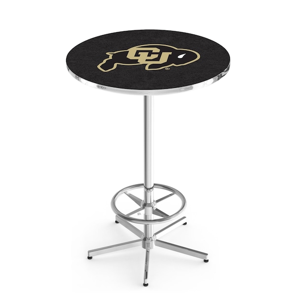 42" Chrome Colorado Pub Table, 36" dia. Top