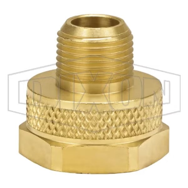 BMA The Right Connection Garden Hose Adapter, 3/4-11-1/2 x 3/8 in Nominal, 360 CDA Brass, Domestic