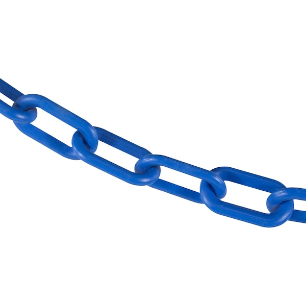 2" x 100' Sky Blue Plastic Safety Chain