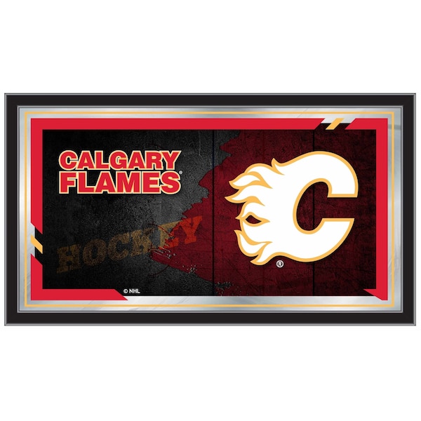 Calgary Flames 15" x 26" Hockey Collector Mirror by Holland Bar Stool Company