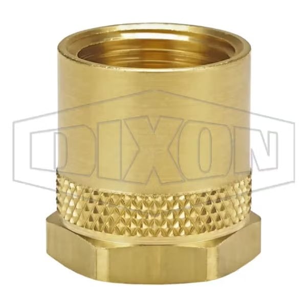 Garden Hose Adapter, 3/4-11-1/2 x 3/4-14, Female Garden Hose Thread x FNPTF, Brass, Domestic