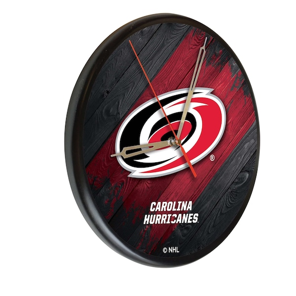 Carolina Hurricanes 13" Solid Wood Clock