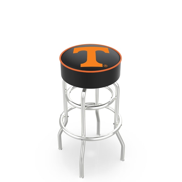 25" Tennessee Cushion Seat, 2-Ring Chrome Swivel Bar Stool