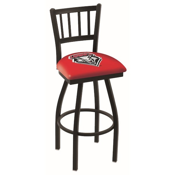 25" Blk Wrinkle New Mexico Swivel Bar Stool, Jailhouse Back