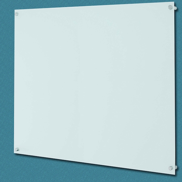 ClearVision Elegant Stand-Off Mounting Glass Markerboards 6mm Magnetic 48"x48"