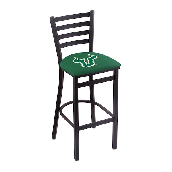 25" Blk Wrinkle South Florida Stationary Counter Stool, Ladder Back