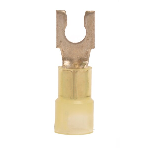 Fork Terminal, #8 Stud Size, 10 AWG, 600 V, Nylon Insulated, 500 PK