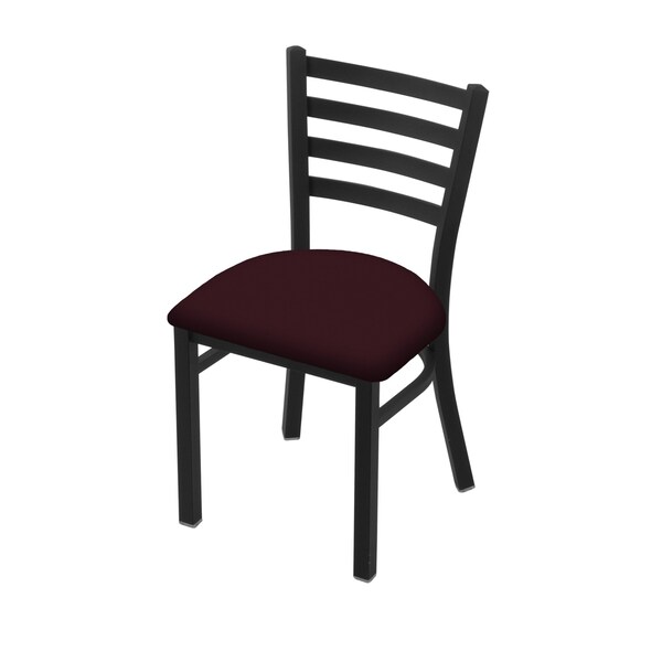 400 Jackie 18" Chair with Black Wrinkle Finish and Canter Bordeaux Seat