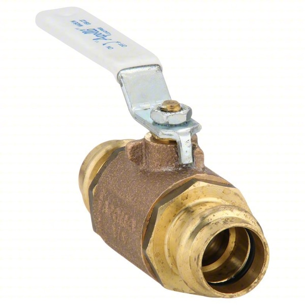 Manual 2-Way Ball Valve, Press, Bronze
