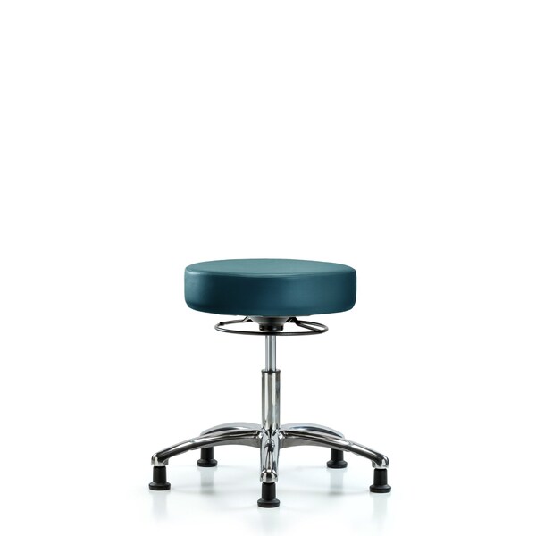 Vinyl Stool, Chrome, Desk, Glides, Royal