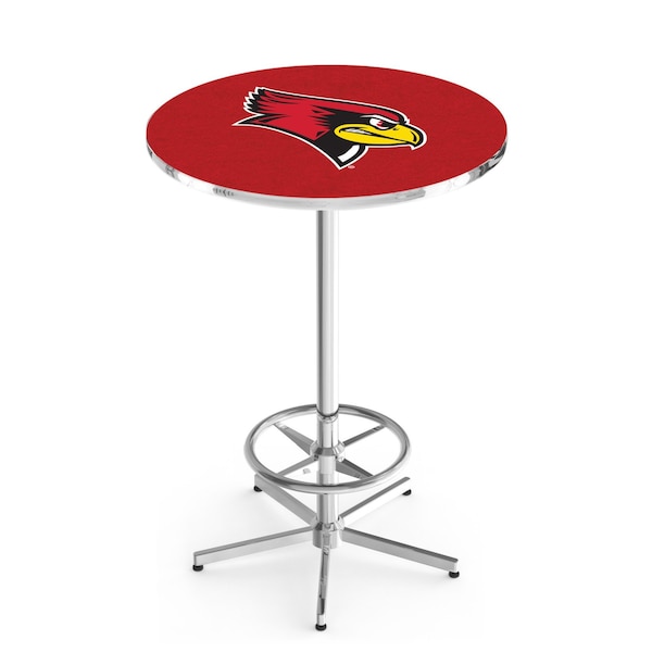 42" Chrome Illinois State Pub Table, 36" dia. Top