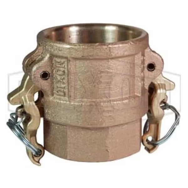 Boss-Lock Type D Cam and Groove Coupler, 3 in Nominal, Female Coupler x FNPT End Style, Brass, Dome