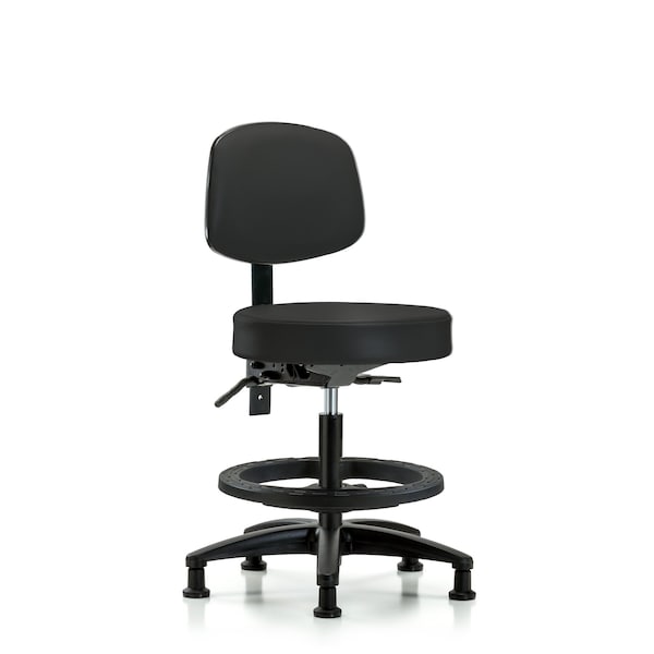 Bench Stool, Med, Vin, Bk, Tilt, BF, Gld, BLK