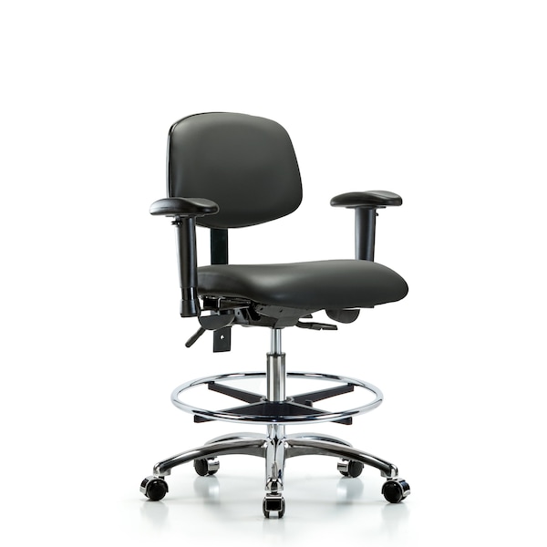 Vinyl Chair, Vinyl, Adjustable Arms