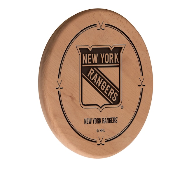 New York Rangers 13" Laser Engraved Solid Wood Sign