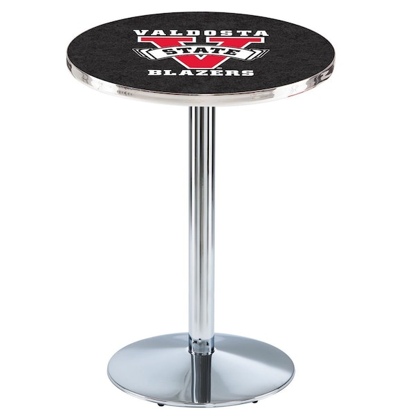 42" Chrome Valdosta State Pub Table, 36" dia. Top