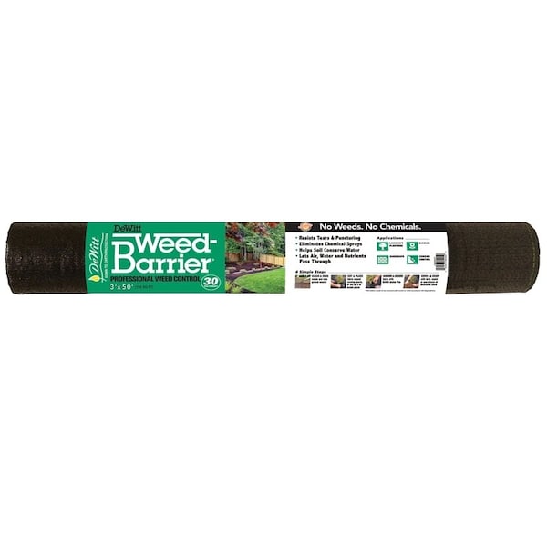 BARRIER WEED 30YR BLACK 3X50FT
