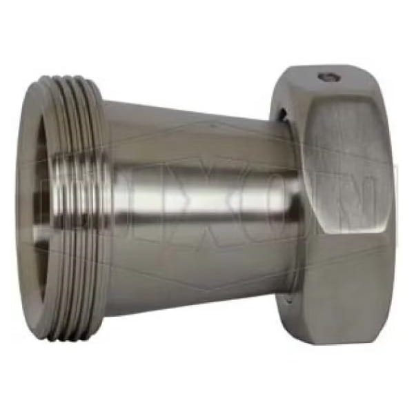 Concentric Reducer with Hex Nut, 2-1/2 x 2 in, Thread Beveled Seat x Plain Beveled Seat, 304 SS