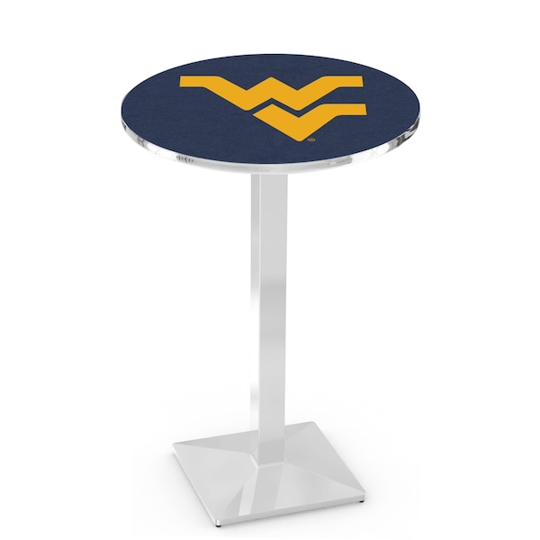 42" Chrome West Virginia Pub Table, 36" dia. Top