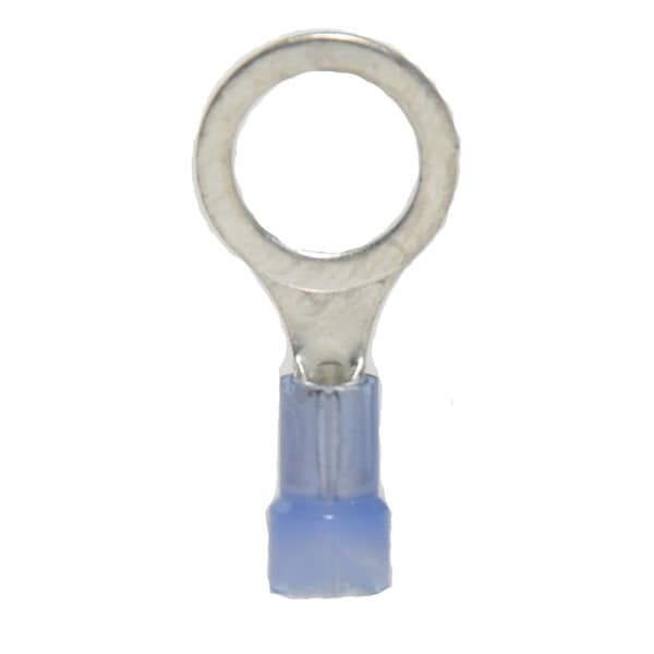 Ring Terminal, 3/8 in Stud Size, 14 AWG, 600 V, Nylon Insulated, 1000 PK