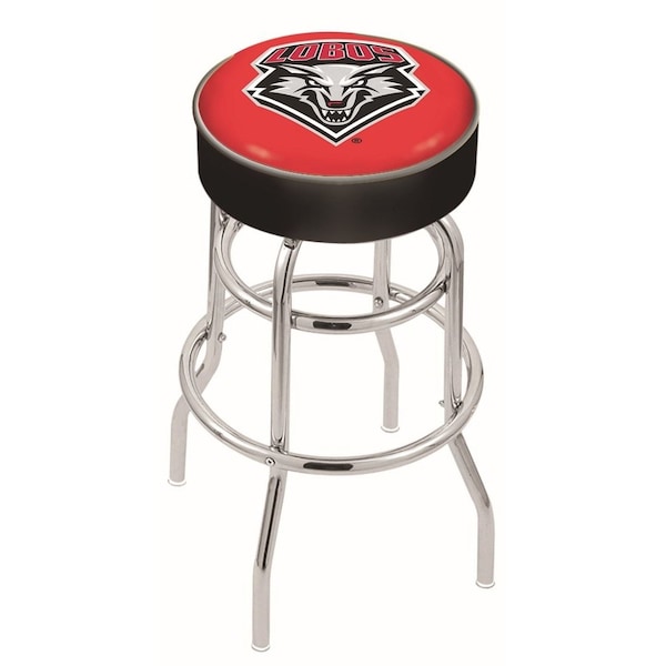 25" New Mexico Cushion Seat, 2-Ring Chrome Swivel Bar Stool